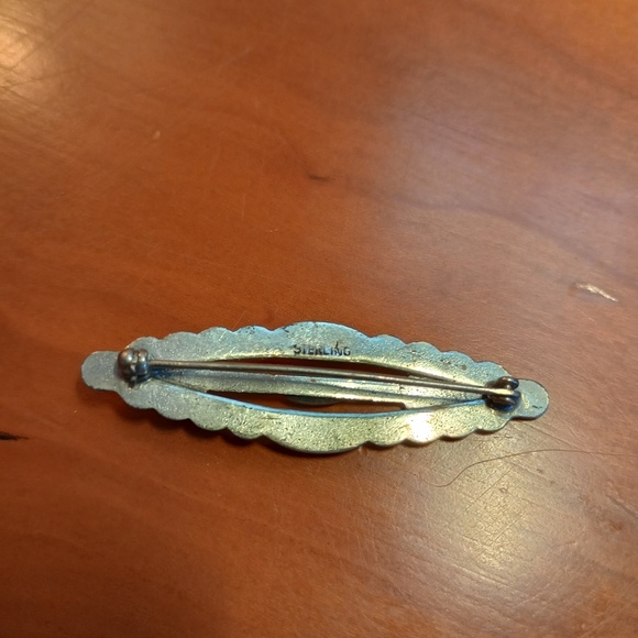 Vintage Fred Harvey Era Bell Trading Post Sterling Silver & Turquoise Arrow Pin - Picture 3 of 5
